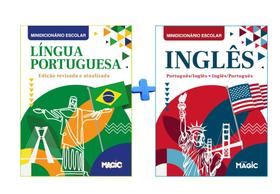 Kit com 2 minidicionários escolares Português + Inglês