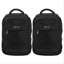 Kit com 2 Mochilas Executivas Para Notebook Poliéster Mundi Premium Trabalho Escola MDE5045M Preto Kit com 2 Mochilas Executivas Para Notebook Poliéster Mundi Premium Trabalho Escola MDE5045M Preto