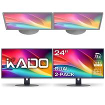 Kit com 2 Monitores Kado E24X 24" FHD 75Hz HDMI com Alto-falantes