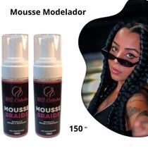 Kit com 2 Mousses Modeladores para Tranças Penteados Orgãnicos e Biofibras.