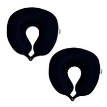 Kit com 2 Nap Travesseiro Almofada Nasa apoio Pescoço de Viagem Espuma Viscoelástica TRV0522