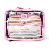 Kit Com 2 Necessaire Viagem Colors Listras