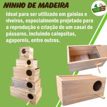 Kit com 2 ninhos para criação pássaro manon + pacote de serragem Kit com 2 ninhos para criação pássaro manon + pacote de serragem