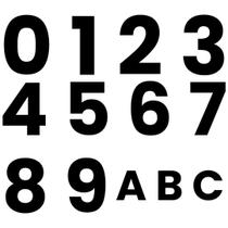 Kit com 2 Números Residenciais 12cm Placa ACM Preto Brilhante, Resistente e Fácil de Aplicar