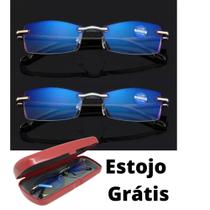 Kit com 2 Óculos Anti Raio Azul Leitura Grau /Descanso/Perto +2.50