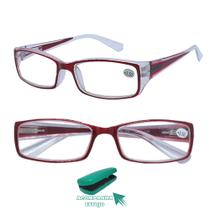 Kit com 2 Óculos De Leitura Grau (+1,00 Até +5.00) Vermelho