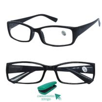 Kit com 2 Óculos De Leitura Grau (+1,00 Até +5,00) Preto