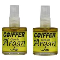 Kit Com 2 Óleo De Argan Coiffer 30ml O Ouro Marroquino Anti Frizz Reparador de Pontas