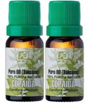 Kit com 2 Oleo Essencial Copaíba (Balsamo) 10Ml RHR Cosmésticos