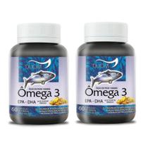 Kit com 2 Omega 3 Oleo de Peixe Duom 60 Capsulas Original