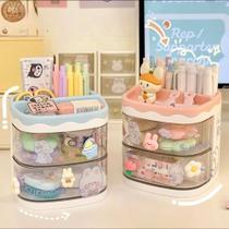 Kit com 2 Organizador De Mesa Porta Lápis Caneta Com Divisorias De Gaveta Multiuso Kit com 2 Organizador De Mesa Porta Lápis Caneta Com Divisorias De Gaveta Multiuso