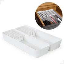 Kit com 2 Organizadores de Facas para Gaveta Branco - Organização com Elegância