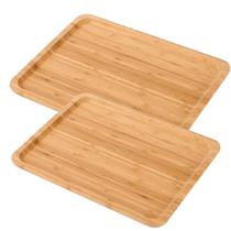 Kit com 2 ou 3 Bandejas de Bambu Retangular Natural Cantinho Café P M G 22cm 27cm 32cm Kit com 2 ou 3 Bandejas de Bambu Retangular Natural Cantinho Café P M G 22cm 27cm 32cm