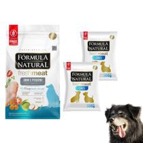 Kit Com 2 Pacotes de 500g Ração Fresh Meat Sênior Idoso Mais 7 Anos Fórmula Natural Sabor Frango Raças Mini E Pequenas