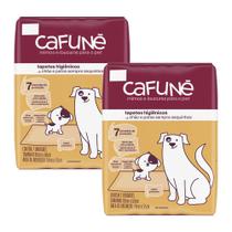 Kit com 2 Pacotes de Tapetes Higiênicos Cafuné para Cães Slim 80cmx60cm 7 Unidades cada