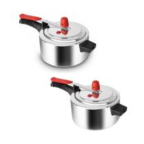 Kit com 2 Panelas de Pressão Polida 2 Litros Fechamento Interno Eirilar 908 Kit com 2 Panelas de Pressão Polida 2 Litros Fechamento Interno Eirilar 908