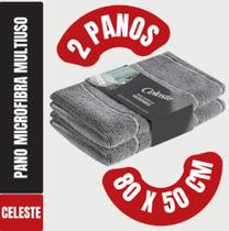 Kit Com 2 Panos Mega Panão em Microfibra Chão Multiuso - Tipo Toalha - Vidros - Secagem Automotiva
