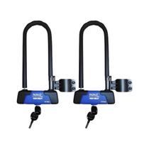 Kit com 2 papaiz cadeado trava tipo u-lock ul 10/285 para bicicleta e motocicleta