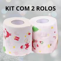 Kit Com 2 Papel Higiênico Especial Natalino 20m Sortido Kit Com 2 Papel Higiênico Especial Natalino 20m Sortido