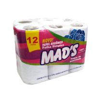 Kit com 2 Papel Higiênico Mad's Suave 12 Rolos