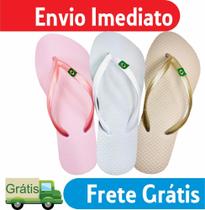 Kit com 2 pares chinelos bandeirinha feminino kit