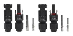 Kit Com 2 Pares Conectores Mc4 - P/ Placa Solar Kit Com 2 Pares Conectores Mc4 - P/ Placa Solar