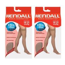 Kit com 2 Pares de Meias 7/8 Kendall Sem Ponteira 1712 Média Compressão (18-21 mmHg) Mel