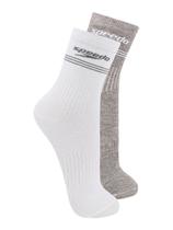 Kit com 2 Pares de Meias Esportiva Cano Médio Speedo 8030 Colorido