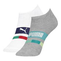 Kit com 2 Pares de Meias Infantil Puma de Cano Curto Branco/cinza Kit com 2 Pares de Meias Infantil Puma de Cano Curto Branco/cinza