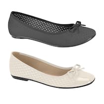 Kit com 2 Pares de Sapatilhas Moleca Confort Colors - Preto/ Branco Off Kit com 2 Pares de Sapatilhas Moleca Confort Colors - Preto/ Branco Off