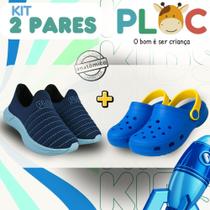 Kit com 2 pares de tênis com a mesma numeração, sendo 1 tênis ploc + 1 babuche Kit com 2 pares de tênis com a mesma numeração, sendo 1 tênis ploc + 1 babuche