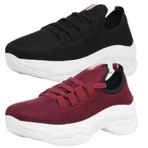 Kit com 2 pares de tenis feminino casual complete seu look e fique linda