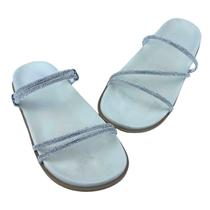Kit Com 2 Pares Sandália Feminina Com Strass 01 E 02 Kit Com 2 Pares Sandália Feminina Com Strass 01 E 02
