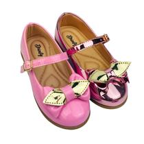 Kit Com 2 Pares Sapatilha Infantil Menina Boneca Verniz Confortável SPT-515