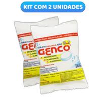 Kit com 2 Pastilhas Tablete De Cloro Genco Tripla Ação Para Piscinas