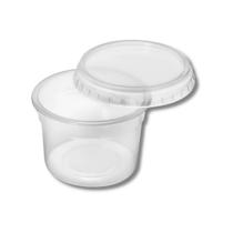 Kit com 2 Pcts. Pote Redondo 250ml com Tampa 50 Unidades