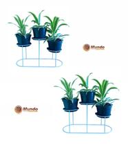 Kit Com 2 Peças De Suporte Para Plantas De Mesa Kit Com 2 Peças De Suporte Para Plantas De Mesa