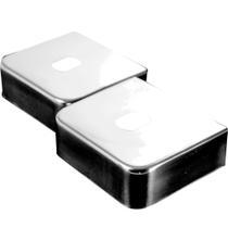 Kit Com 2 PeÇAs Tampa AÇO Cromada 75 Mm Universal Kit Com 2 PeÇAs Tampa AÇO Cromada 75 Mm Universal