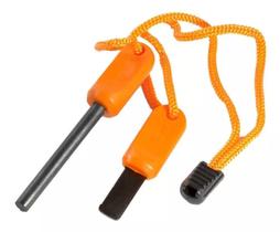 Kit Com 2 Pederneira De Magnésio Fogo Sobrevivência Camping