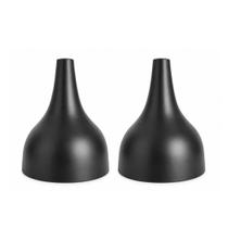 Kit com 2 pendentes preto fosco com interior cobre Kit com 2 pendentes preto fosco com interior cobre