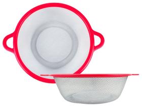 Kit Com 2 Peneira Multiuso Com Abas 20cm e 25cm Varias Cores Kit Com 2 Peneira Multiuso Com Abas 20cm e 25cm Varias Cores