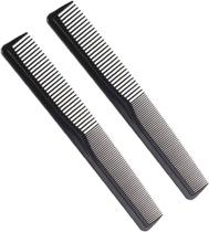 Kit com 2 pentes fino cor preto com pegador. Kit com 2 pentes fino cor preto com pegador.