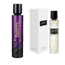 Kit com 2 perfumes 01 ABSINTO tradicional 100ml fem 01 1920 Tradicional 100ml ÁGUA DE CHEIRO