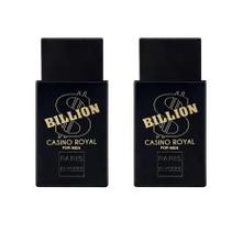 Kit Com 2 Perfumes Billion Cassino Royal Maculino 100ml - Paris Elysees Kit Com 2 Perfumes Billion Cassino Royal Maculino 100ml - Paris Elysees