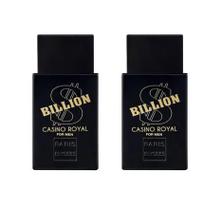 Kit Com 2 Perfumes Billion Cassino Royal Maculino 100ml - Paris Elysees - Paris Elysses