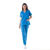 Kit com 2 Pijamas Cirúrgicos Scrub Feminino em Tecido Cedro Hospitalar - 100% Algodão