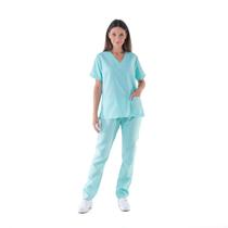 Kit com 2 Pijamas Cirúrgicos Scrub Feminino em Tecido Cedro Hospitalar - 100% Algodão