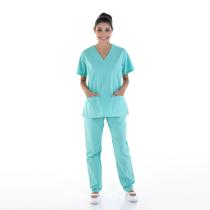 Kit com 2 Pijamas Cirúrgicos Scrub Feminino em Tecido Cedro Hospitalar - 100% Algodão - EBT Uniformes