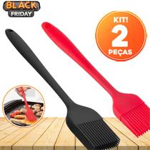 Kit com 2 Pincéis de Silicone Grandes Antiaderentes para Cozinha, Confeitaria e Restaurante Óleo,