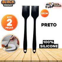 Kit com 2 Pincéis de Silicone Grandes para Confeitaria e Cozinha - Praticidade e Qualidade